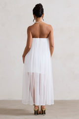 Dreamland | Ivory Sweetheart Corset Mini Dress With Tulle Overlay