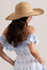 Solara | Beige Straw Sun Hat