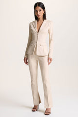 Wonder Woman | Cream High Waist Tailored Trousers With Hem Split