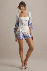 Benito | Wisteria Print Tailored Shorts