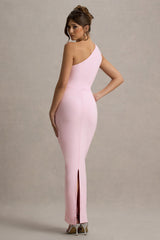 Dalarie | Pink One-Shoulder Gathered Maxi Dress