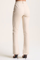 Wonder Woman | Cream High Waist Tailored Trousers With Hem Split