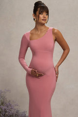 Oh Baby | Blush Maternity One Shoulder Bodycon Maxi Dress