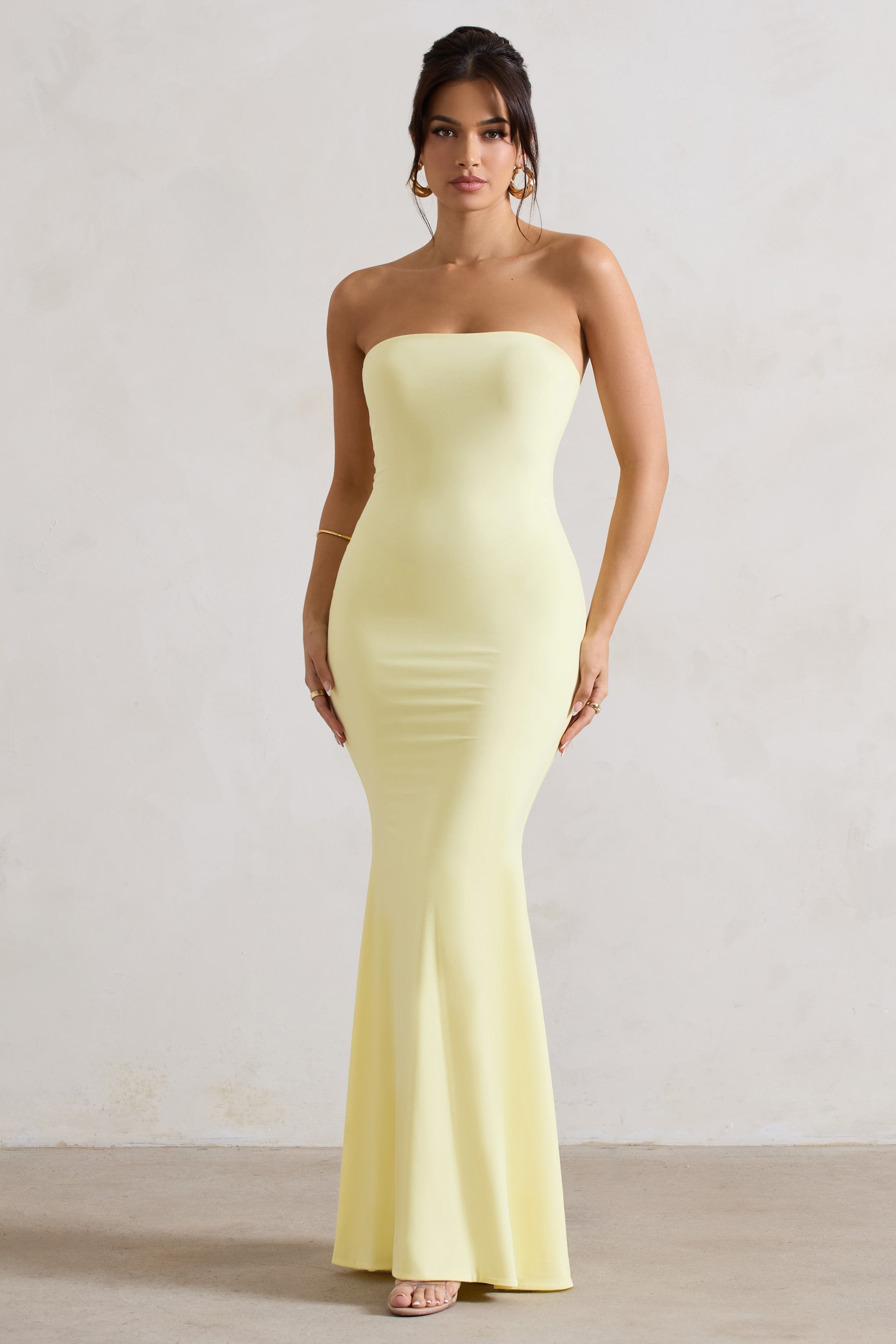 Ceremony | Lemon Bandeau Maxi Dress