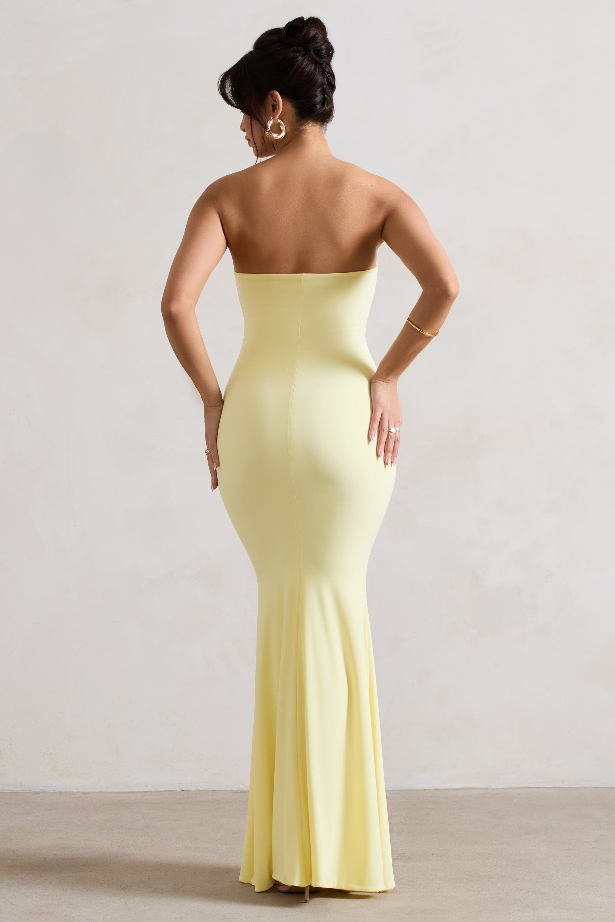 Ceremony | Lemon Bandeau Maxi Dress