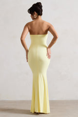 Ceremony | Lemon Bandeau Maxi Dress