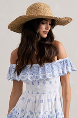 Solara | Beige Straw Sun Hat