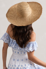 Solara | Beige Straw Sun Hat