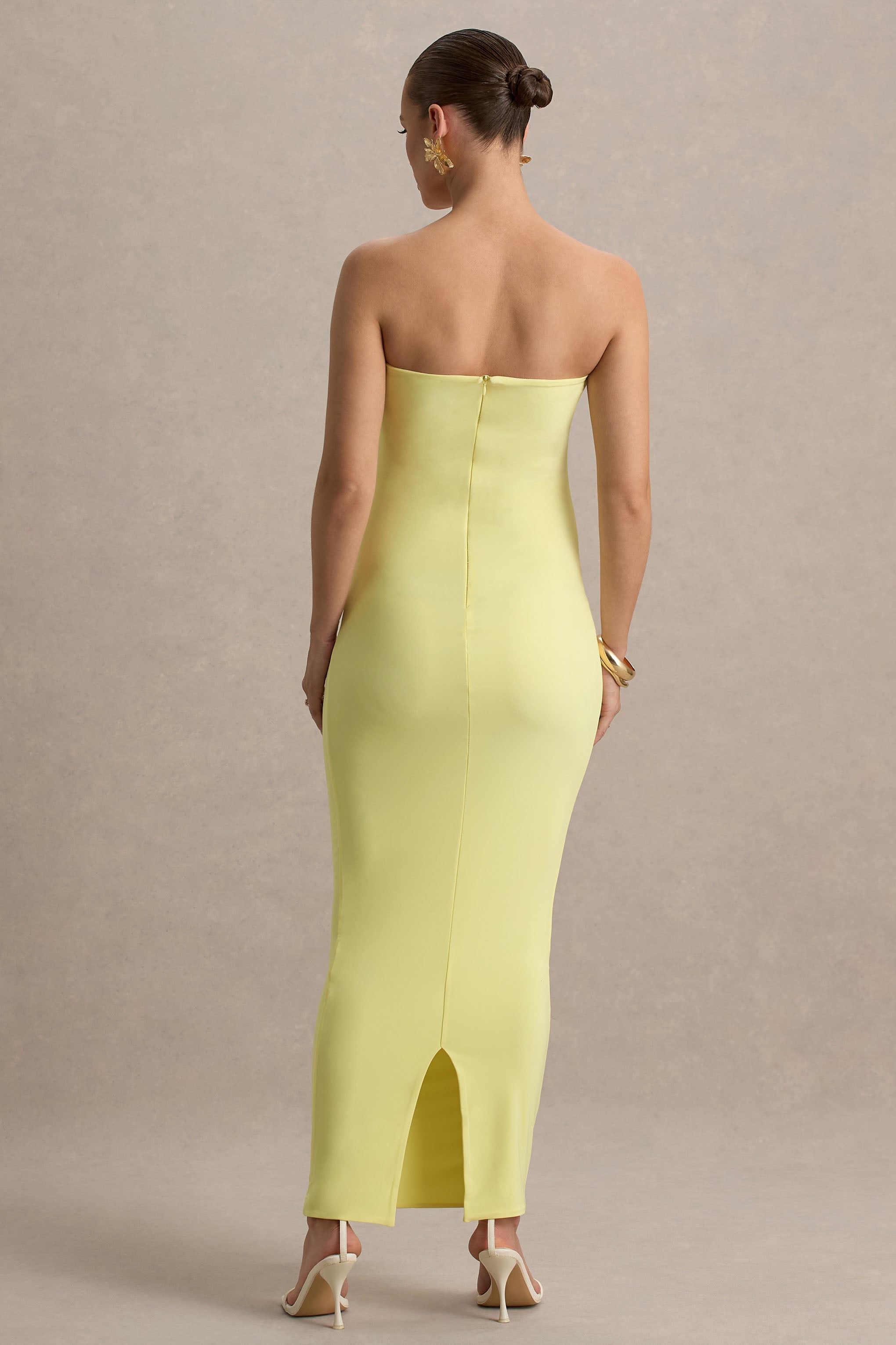 Juniper | Lemon Strapless Maternity Maxi Dress