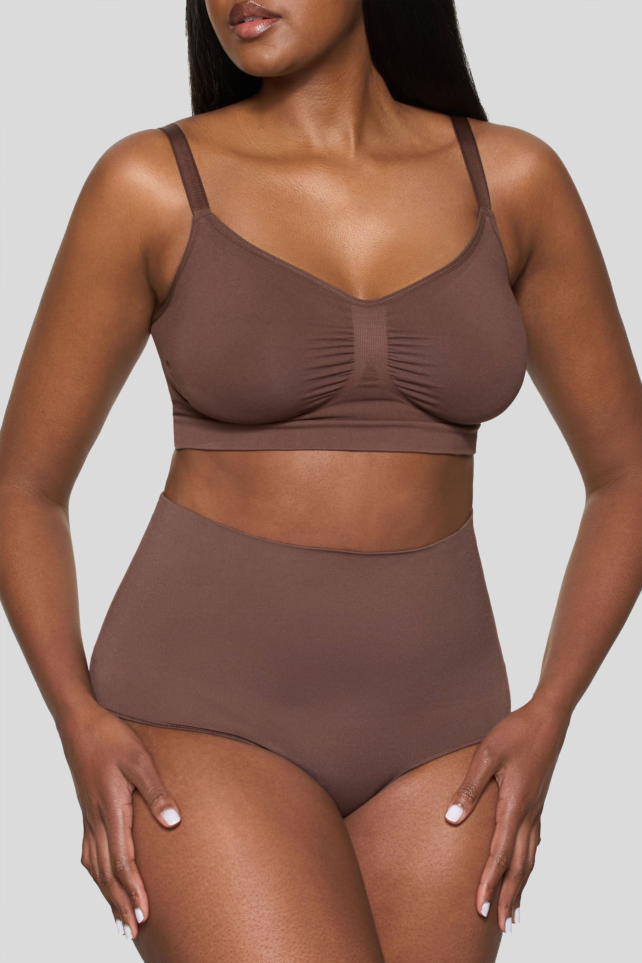 BOOMBA | Cocoa Short-Waisted Thong Shapewear