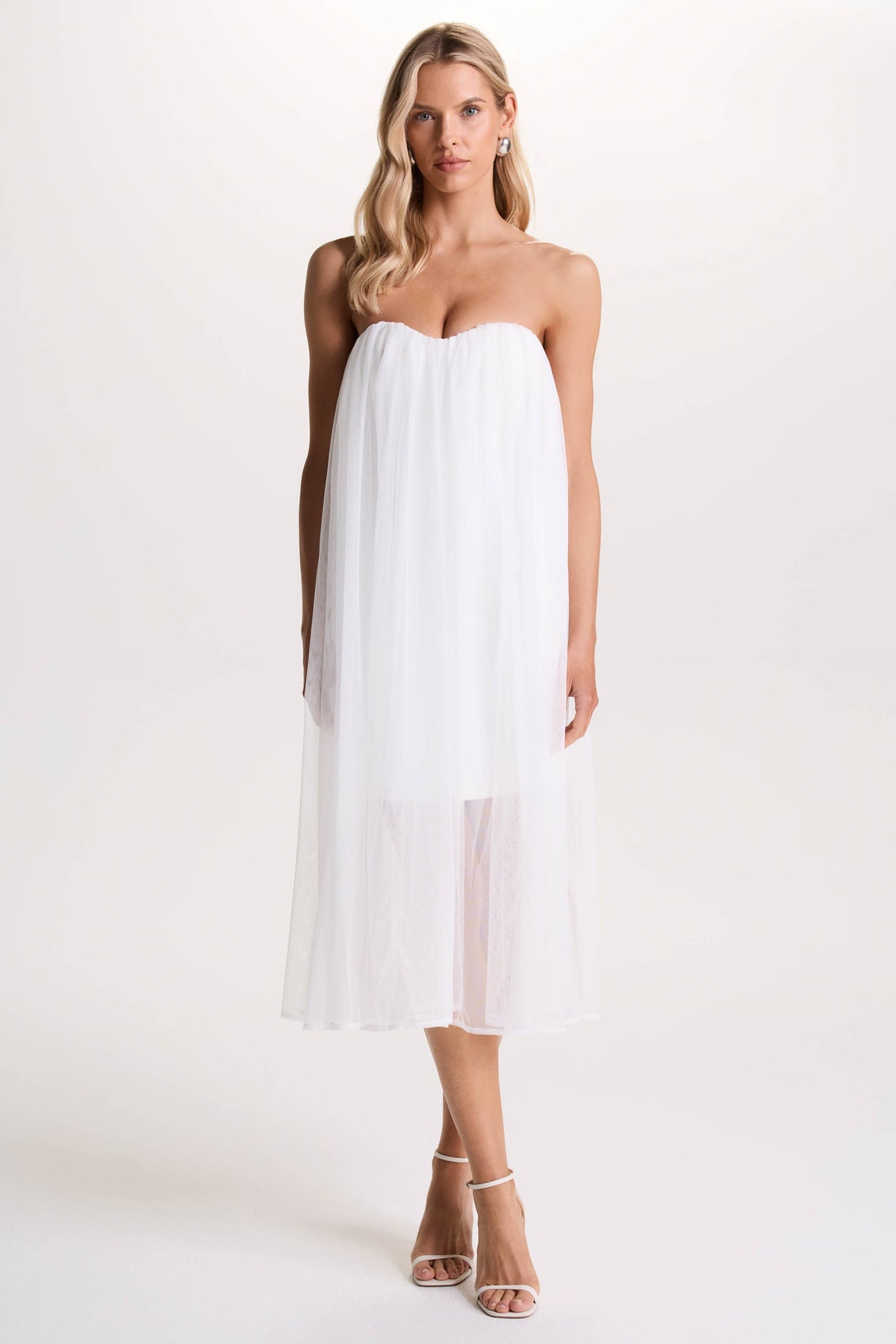 Dreamland | Ivory Sweetheart Corset Mini Dress With Tulle Overlay