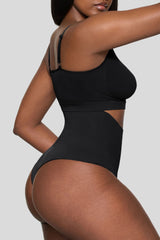 BOOMBA | Black Short-Waisted Thong Shapewear