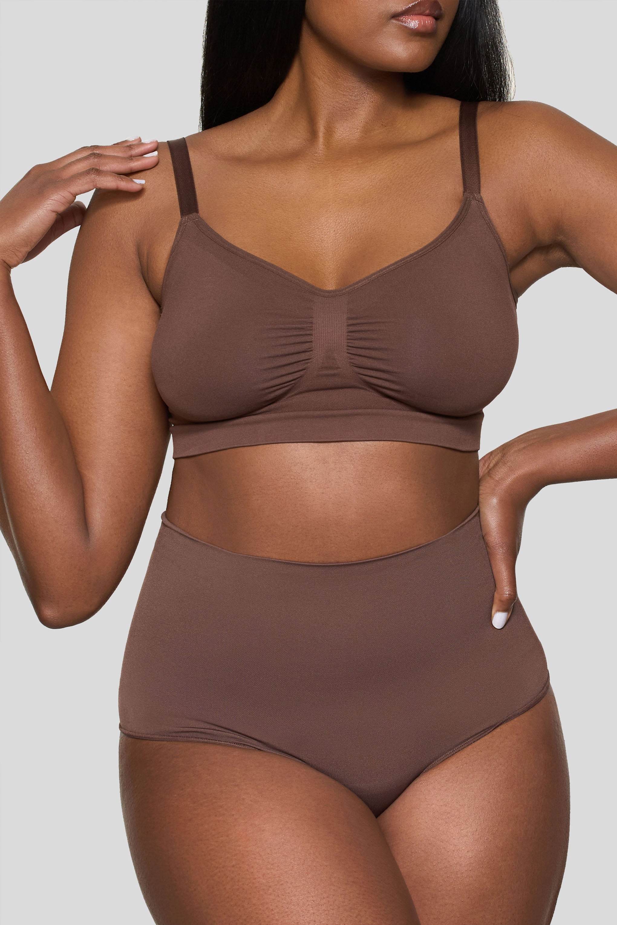 BOOMBA | Cocoa Short-Waisted Thong Shapewear