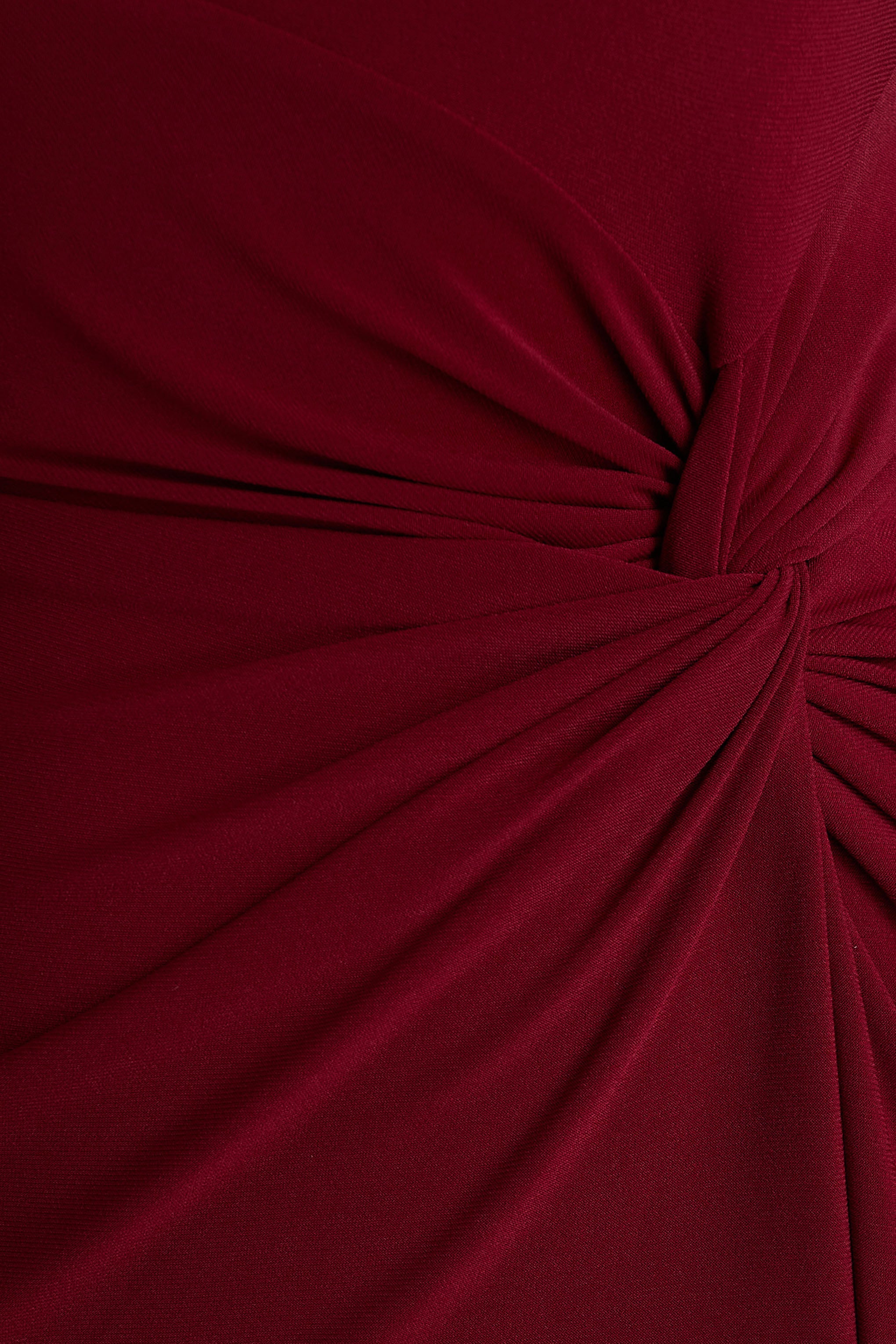 Claretta | Berry Square Neck Twisted Maxi Dress With Cape Sleeves