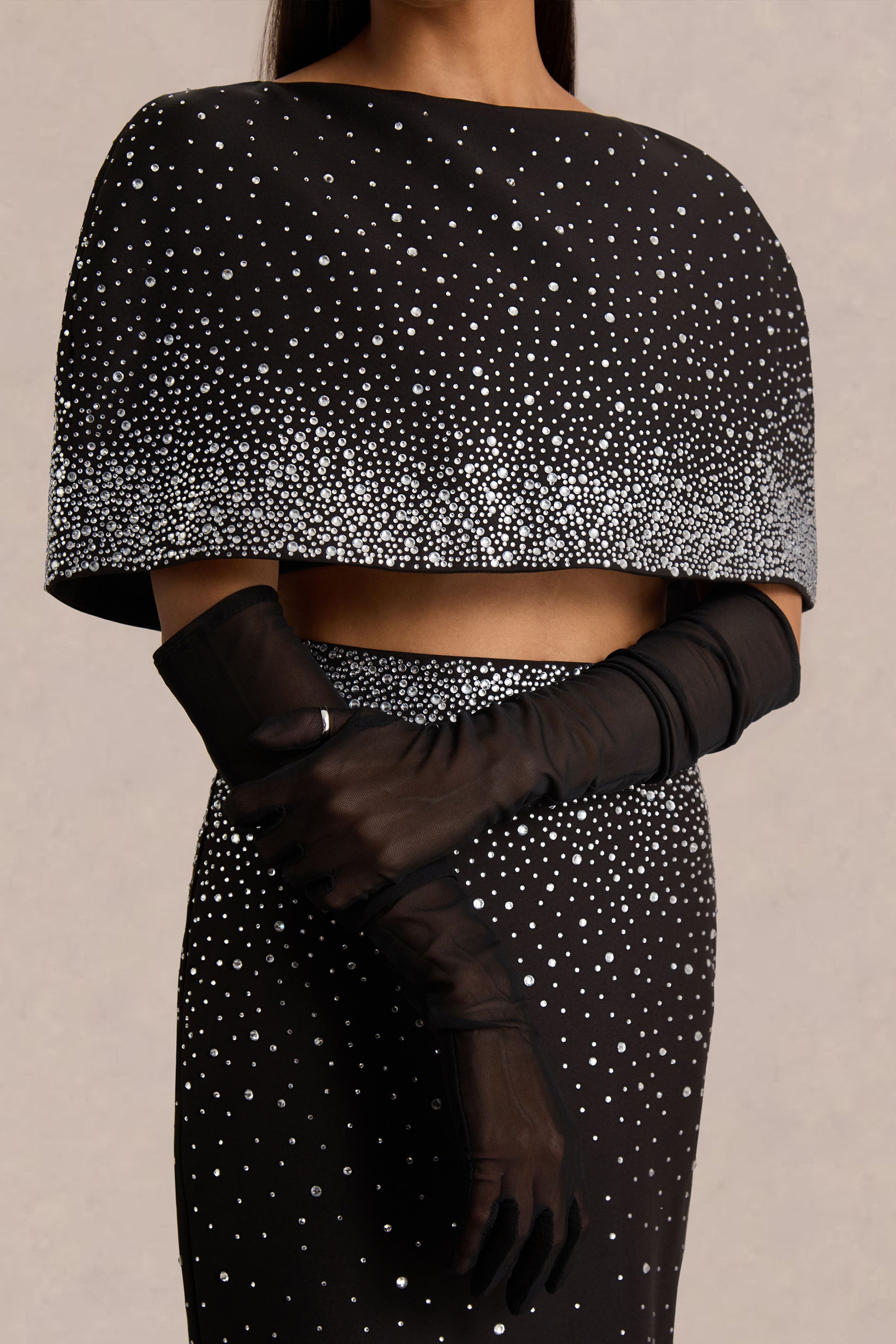 Zyana | Black Mesh Gloves