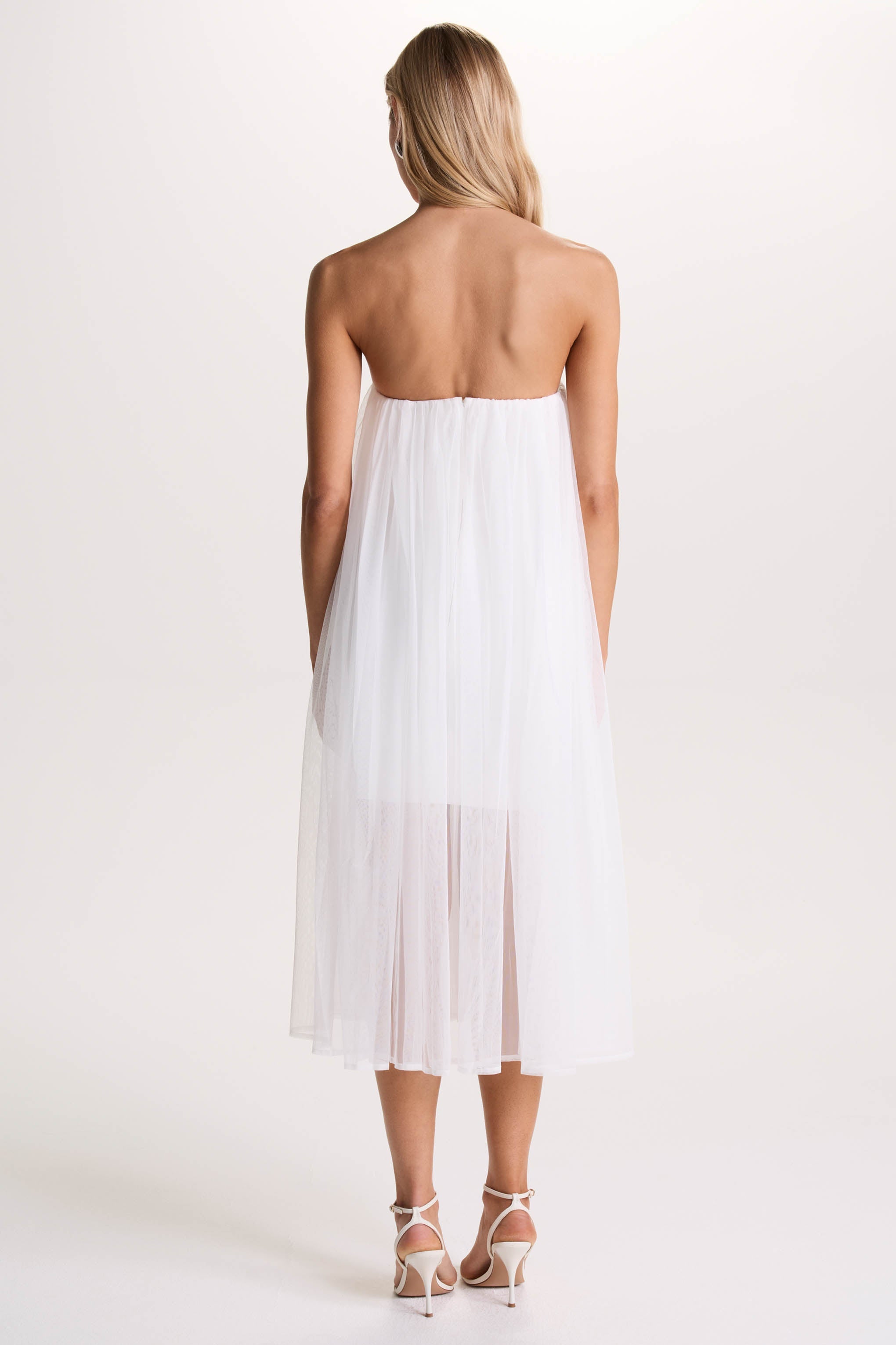 Dreamland | Ivory Sweetheart Corset Mini Dress With Tulle Overlay